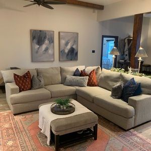 4 coordinating velvet pillow covers - 22” x 22”